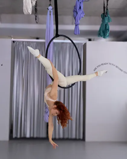 Aerial Hoop, in the studio
